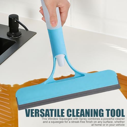 3-in-1 Window Cleaning Tool with Spray and Scraper