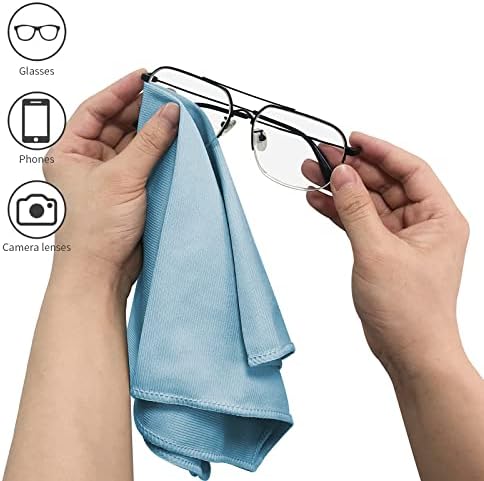 6 Pack Microfiber Glass Cleaning Cloths 16x16 Lint Free