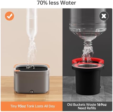 KZKR Spin Mop and Bucket Set with Clean Water System