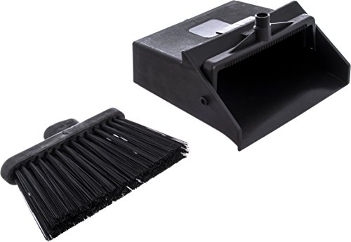 Carlisle Duo-Pan Dust Pan and Broom with Clip 36 Inches Black