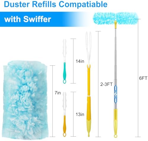 KeFanta Heavy Duty Duster Refills 30 Count with Handle