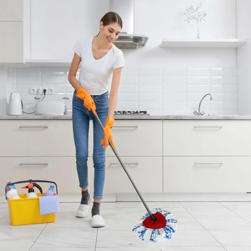 Fazlynyi 4 Pack Spin Mop Replacement Heads - 40 More Cleaning Power