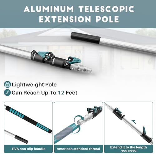 TelesPro 20 Foot High Reach Dusting Kit with Window Squeegee