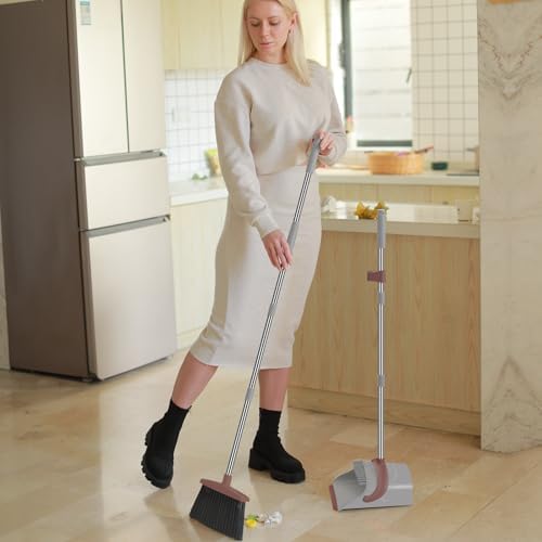 Ivandar Hand Broom and Dustpan Combo Set 506 Inch Long Handle