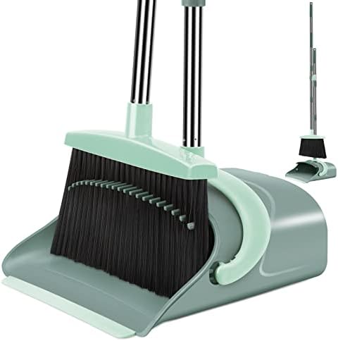 Ivandar Hand Broom with Dustpan Combo Set - Gray Green