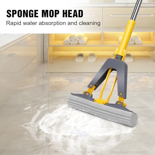 Nolopau Sponge Mop with Self-Squeeze Handle 1