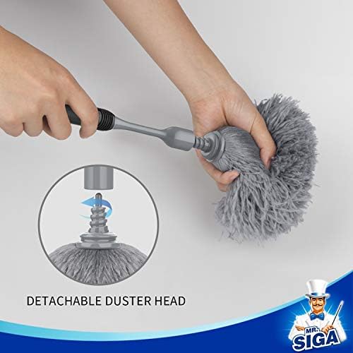 MRSIGA Microfiber Delicate Duster with Non Slip Handle