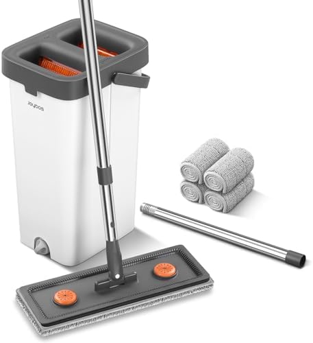 JUDRDO Mop and Bucket Set with Wringer 61 Flat Mop System