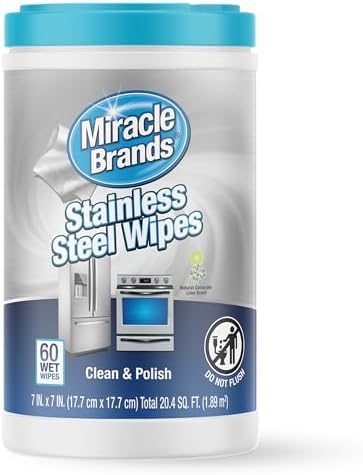 MiracleWipes for Stainless Steel 60 Count 1