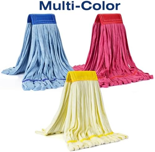 Matthew Cleaning Microfiber Tube Mop Replacement 6 Pack Medium Blue