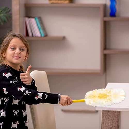 Vesici 100 Pcs Duster Refills with Handle for Heavy Duty Cleaning