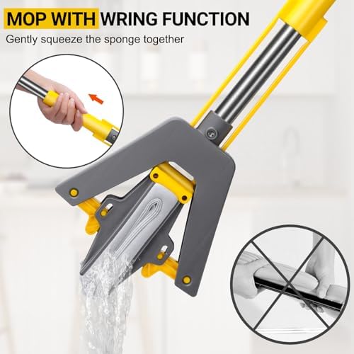 MASTERTOP Sponge Mop with 3 PVA Refills and 51 Handle