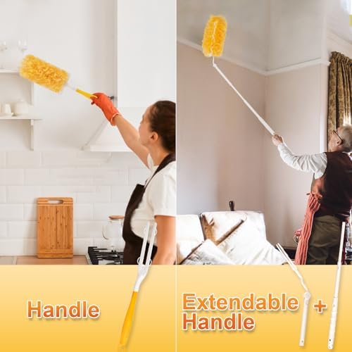 YHOVID Heavy Duty Duster Refills with Swiffer Handle