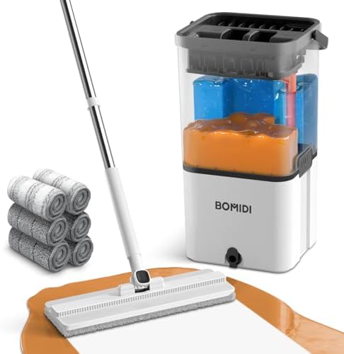 BOMIDI Flat Mop and Bucket Set with Wringer