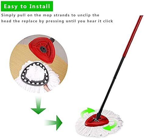 Yision 12PCS Microfiber Mop Replacement Heads