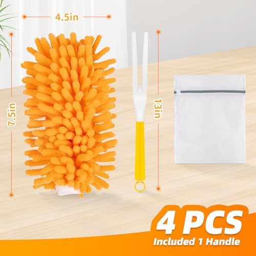 Nicemiya 4 Pack Reusable Duster Refills for Swiffer