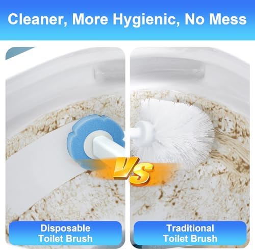 JOYMOOP Mop Bucket Set with Microfiber Pad and Toilet Brushes