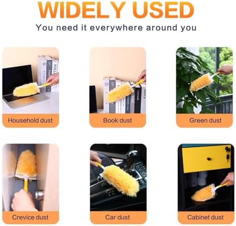 YHOVID Heavy Duty Duster Refills with Swiffer Handle