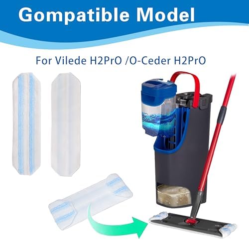 10 Pack GVMM Replacement Mop Pads for O Cedar H2Pro