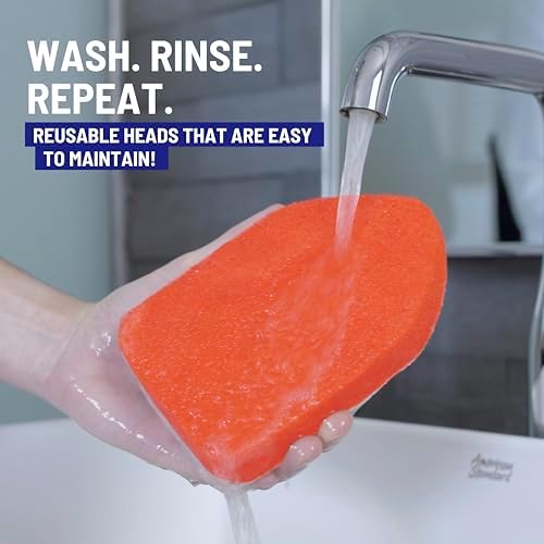 Moku Home Replacement Scrubber Refill 2X Red Sponges for Extendable Brush