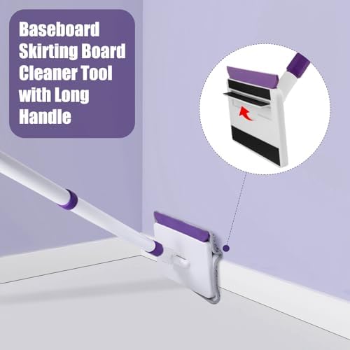 Wlich Baseboard Cleaner Tool with 60 Handle