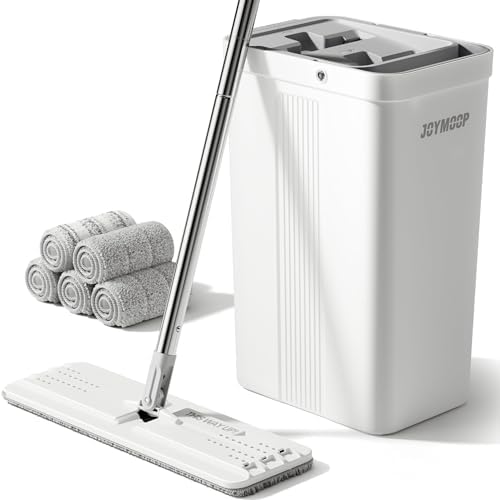 JOYMOOP Mop and Bucket Set with Wringer White