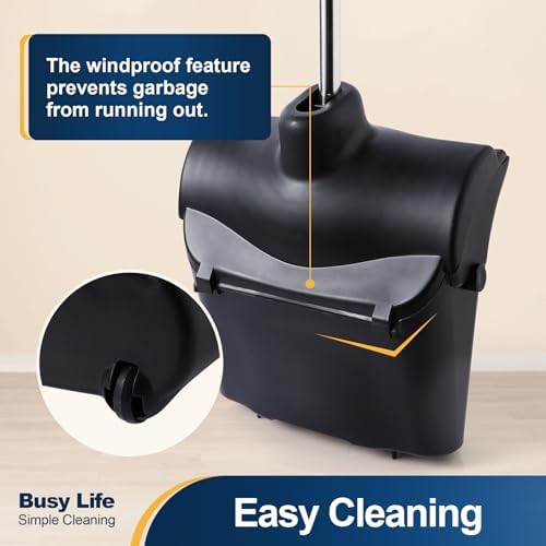 Yocada Wheeled Dustpan with Windproof Cover