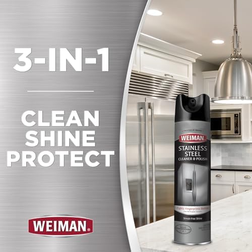 Weiman Stainless Steel Cleaner Polish Streak-Free Shine 2 Pack