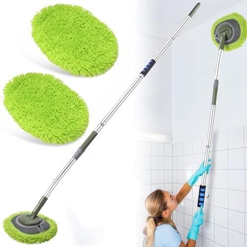 SLIIMU Wall Cleaner with 66 Long Handle and 15 Elbow Extension 1