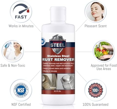 CLEAN MY STEEL Stainless Steel Rust Remover 85 Oz