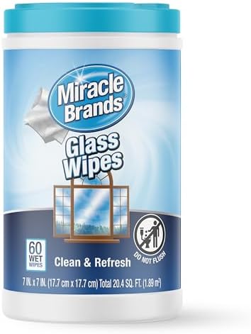 MiracleWipes for Glass - Streak Free 60 Count