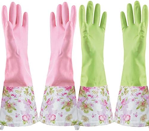 KINGFINGER Waterproof Dishwashing Gloves 2 Pairs
