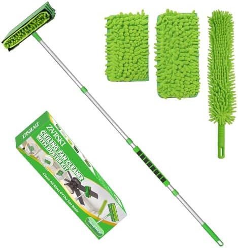 Zavrski Ceiling Fan Cleaner Duster with 6 Ft Extension Pole