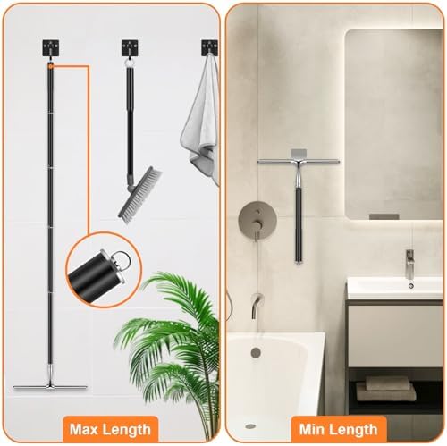 Max 62 Metal Squeegee with Extension Pole for Windows Glass Mirrors