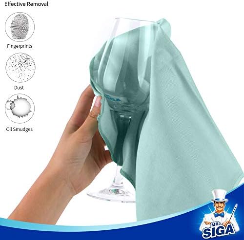 MRSIGA Ultra Fine Microfiber Cloths Pack of 12