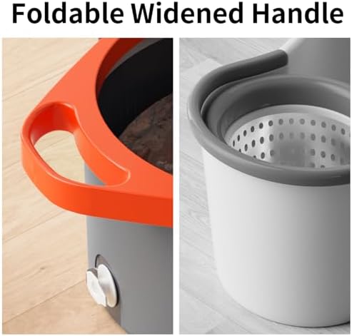WENGROU Spin Mop and Bucket Set with 360 Self Cleaning System
