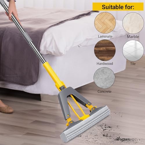 MASTERTOP Sponge Mop with 3 PVA Refills and 51 Handle