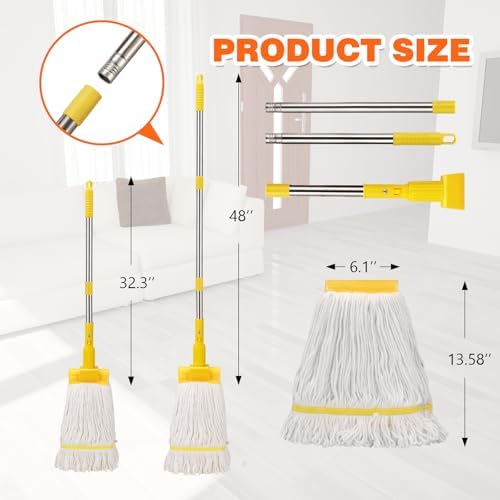 Conliwell Heavy Duty Mop with 48 Long Handle
