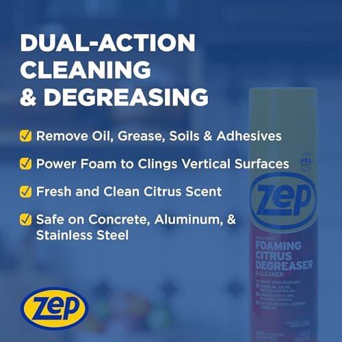 Zep Heavy-Duty Foaming Degreaser 18 Oz Case of 6
