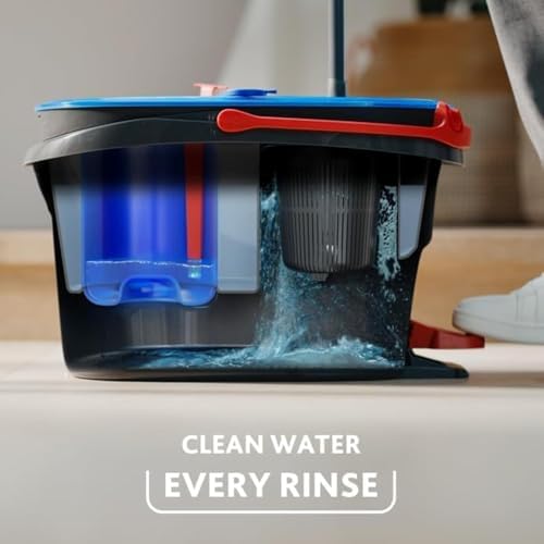 O-Cedar EasyWring RinseClean Spin Mop Bucket Set with Citrus Lavender PACS