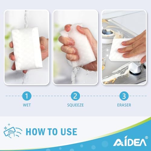 AIDEA Magic Sponges Cleaning Eraser 48 Pads 2X Density Stronger