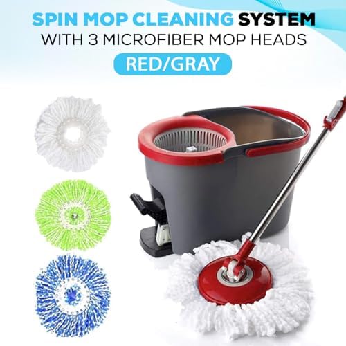 SIMPLI-MAGIC Spin Mop System with 3 Mop Heads