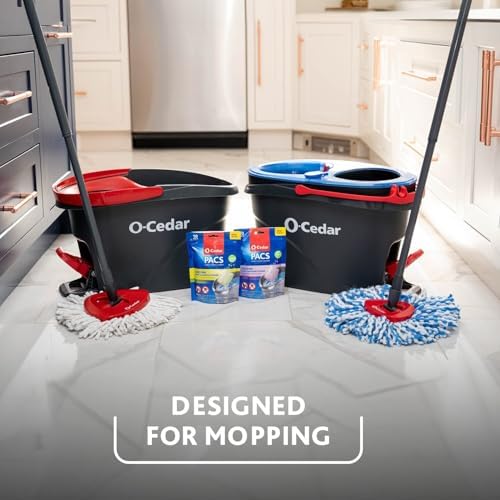 O-Cedar EasyWring RinseClean Spin Mop Bucket with Citrus Lavender Refill Pack