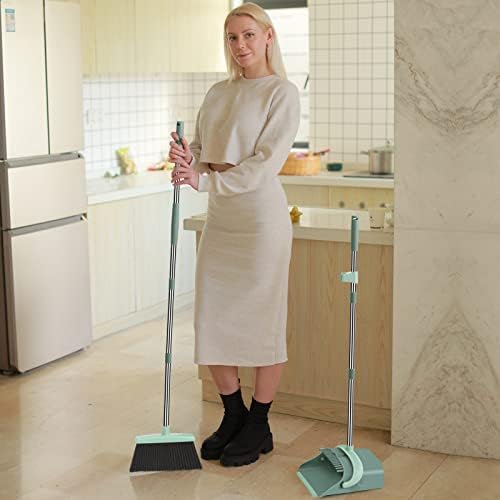 Ivandar Hand Broom with Dustpan Combo Set - Gray Green