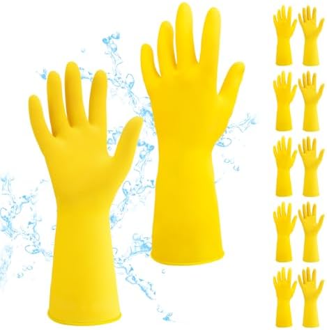 HOFASON 3 Pairs Reusable Rubber Cleaning Gloves