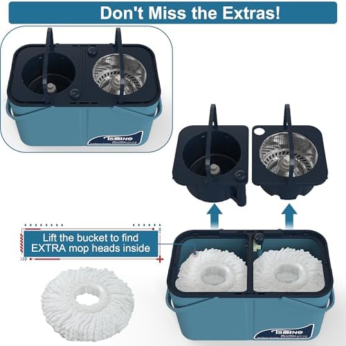 RinseWise Spin Mop and Bucket with 4 Chambers