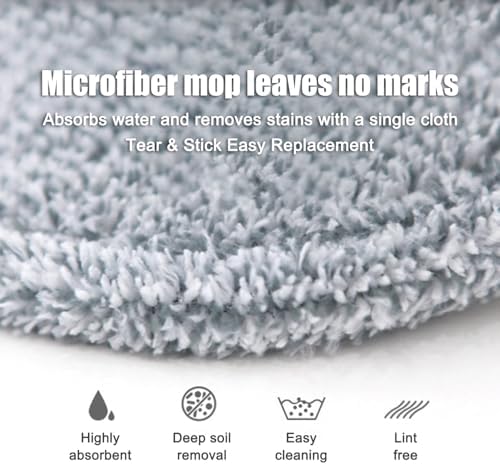 KZKR Spin Mop and Bucket Set with Microfiber Pads