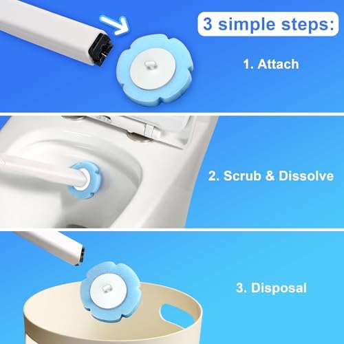 JOYMOOP Mop Bucket Set with Microfiber Pad and Toilet Brushes
