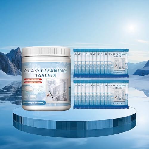 Glass Cleaning Tablets with Anti-Fog Effect 20 Pieces