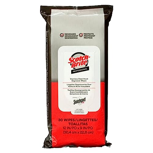 3M Scotch-Brite Stainless Steel Degreaser Wipes with Scotchgard Protector